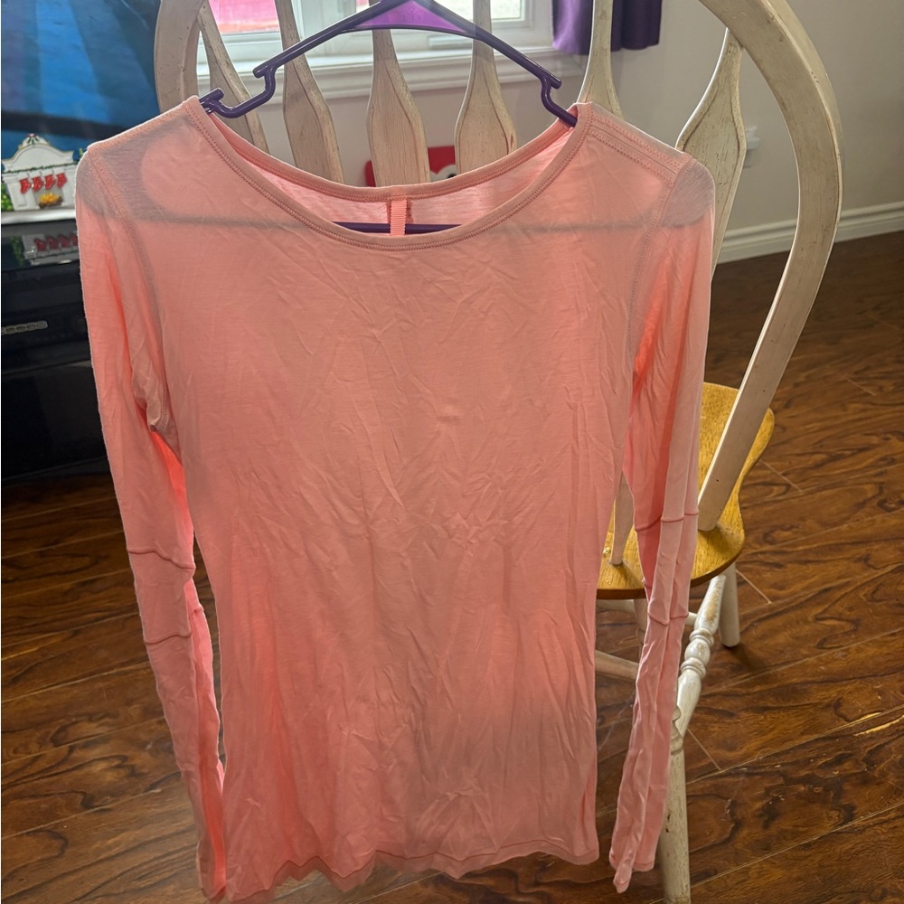 Pale Pink Long Sleeve Lululemon Top